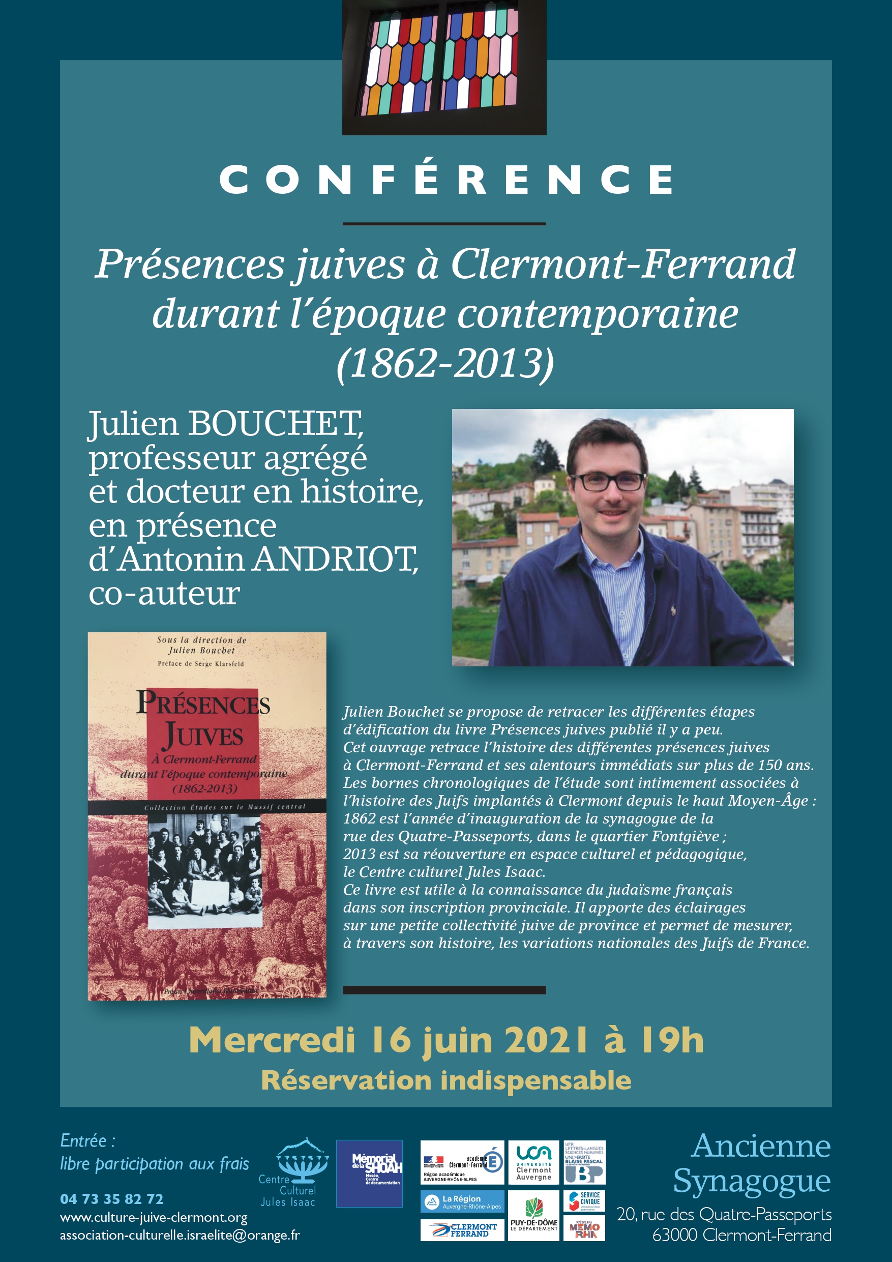 Présences juives à Clermont Ferrand durant l'époque contemporaine (1862-2013)